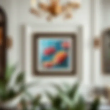 Elegance in Framing Elegant 50/70 frame showcasing vibrant artwork