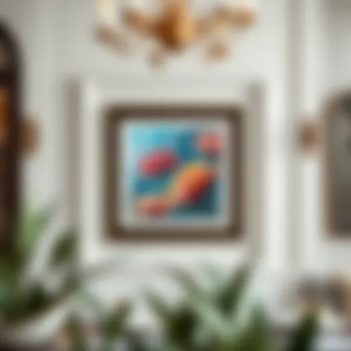 Elegance in Framing Elegant 50/70 frame showcasing vibrant artwork