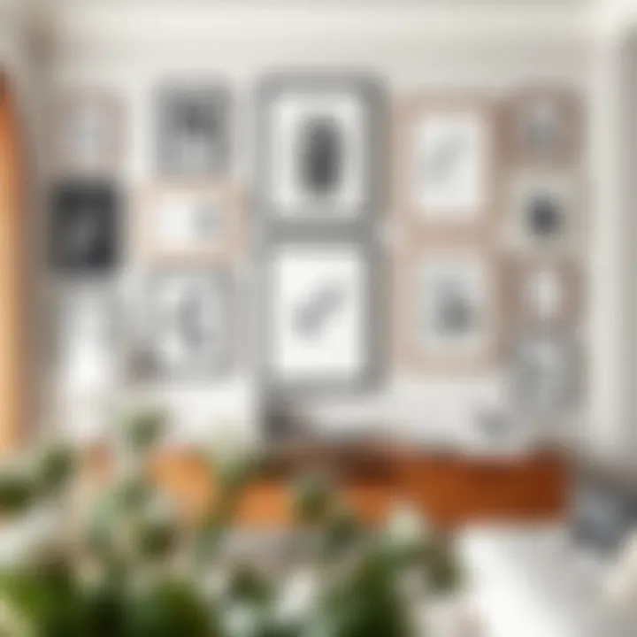 Gallery Wall Inspiration Stylish arrangement of 50/70 frames on a gallery wall