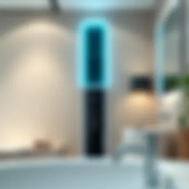 Modern automatic siphon system in a stylish bathroom setting