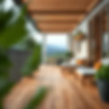 Elegant wooden balcony flooring enhancing outdoor space