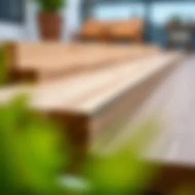 Diverse Wood Types for Decking Close-up of different wood types for balcony decking