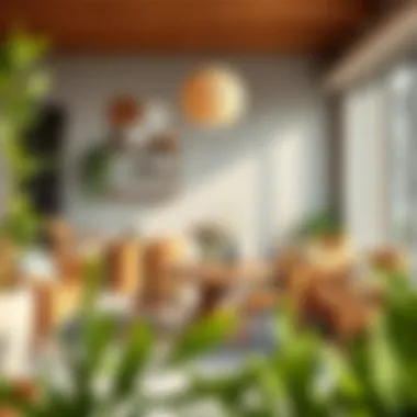 Creative balcony setup showcasing diverse table styles