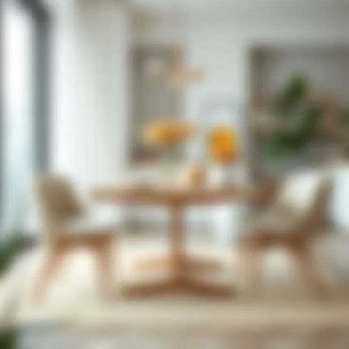 Bamboo Dining Table Harmonizing with Contemporary Interior Bamboo dining table harmonizing with contemporary interior