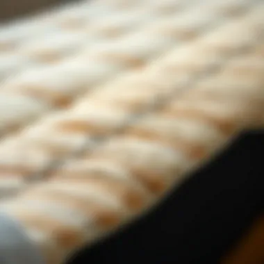 Close-up of bamboo mattress showcasing its unique texture