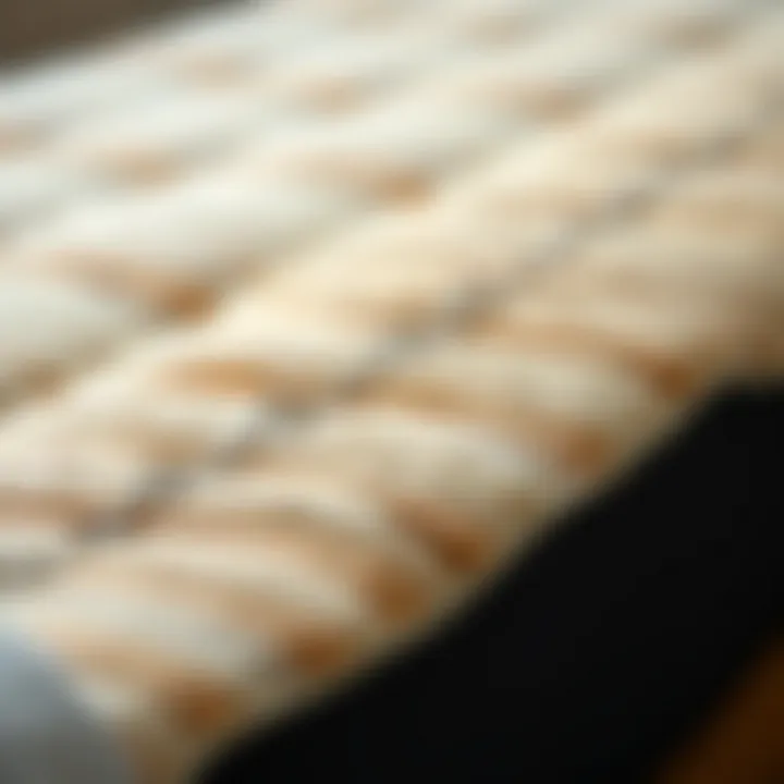 Close-up of bamboo mattress showcasing its unique texture