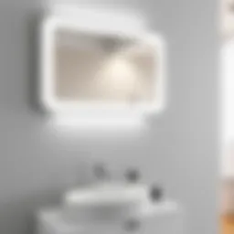 Sleek LED bathroom mirror design enhancing modern decor