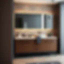 Detailed measurement chart for bathroom cabinets