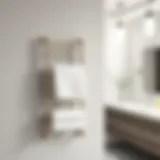 Elegant wall-mounted towel rack in a modern bathroom setting