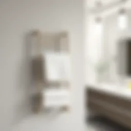 Elegant wall-mounted towel rack in a modern bathroom setting