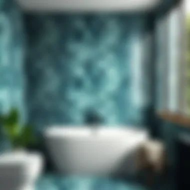 Variety of waterproof wallpaper materials for bathrooms