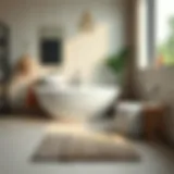 Sophisticated Bathroom Rug Set Elegant bathroom rug set with modern design