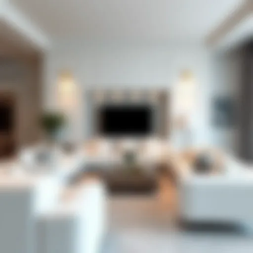 Elegant white sofa set in a modern living room