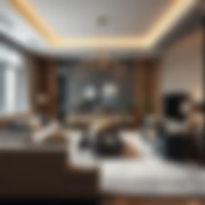 Elegant living space design with modern decor