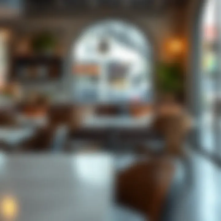 Chic bistro furniture arrangement showcasing aesthetics and functionality