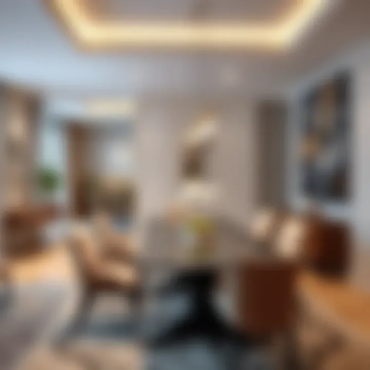 Elegant Dining Area Design Elegant dining area with innovative design elements from Cevahir Home Adana