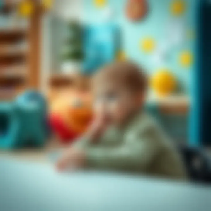 Child playing safely in a secure environment with corner protectors