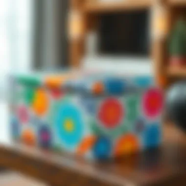 Colorful Handmade Box Colorful handmade box using recycled materials