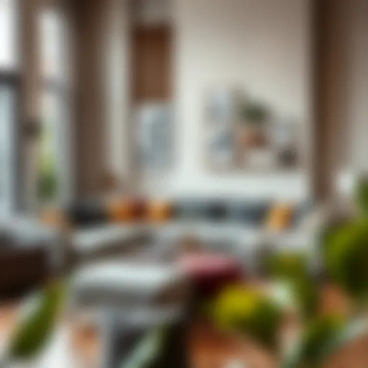 Stylish corner sofa set in a modern living room setting