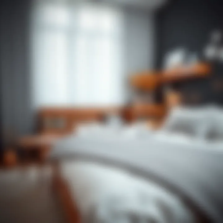 Cozy arrangement of double bed in a well-decorated room