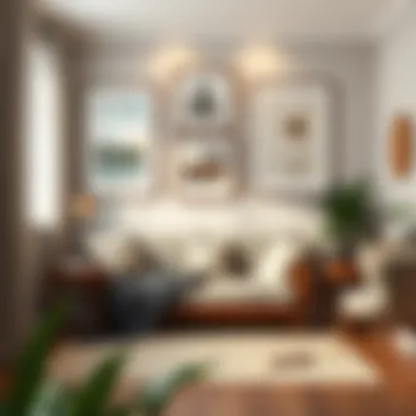 Creating Inviting Spaces with Frames Cozy reading nook with artistic 50 70 frames enhancing the ambiance