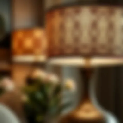 Elegant patterned lampshade enhancing decor