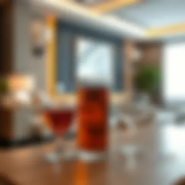 Decorative tea glass set displayed in a modern living space
