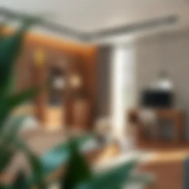 Functional layout of a bedroom set with defolu features