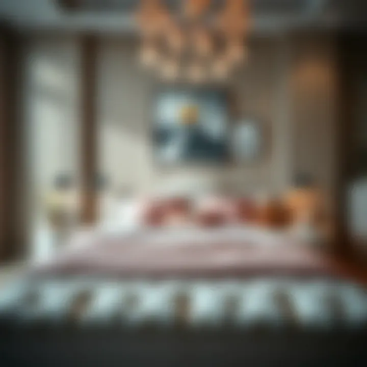 Stylish bedroom arrangement highlighting aesthetic appeal