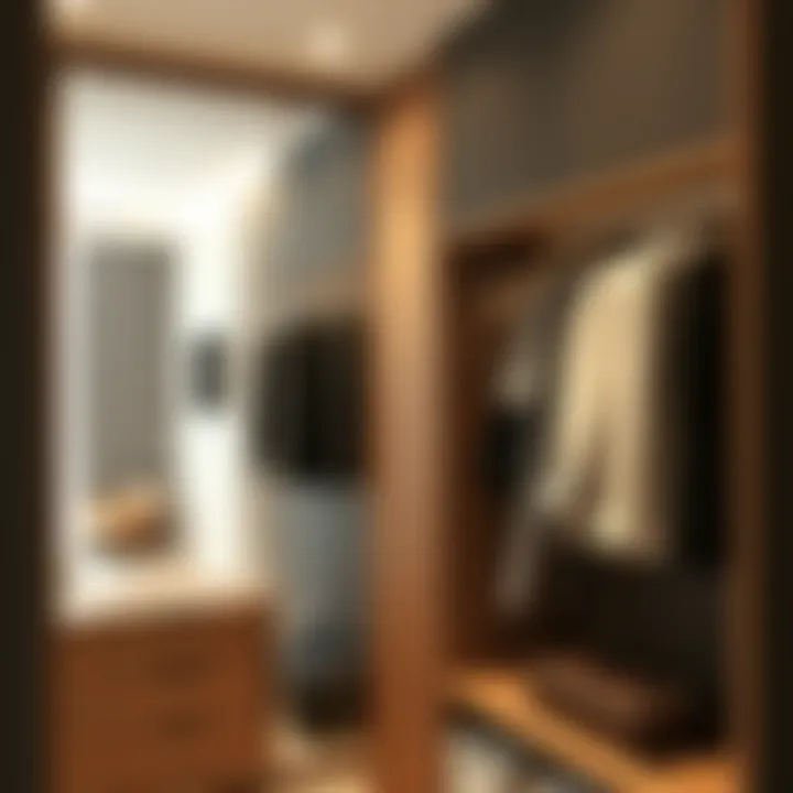 Innovative Hanging Rod Design Creative design of a hanging rod in a modern wardrobe