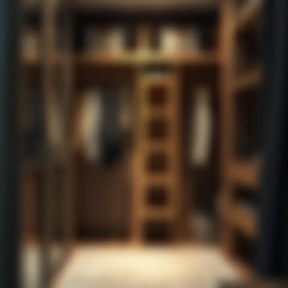 Elegant closet with a well-organized hanging rod