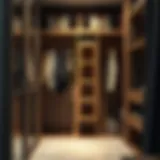 Elegant Closet Organization Elegant closet with a well-organized hanging rod