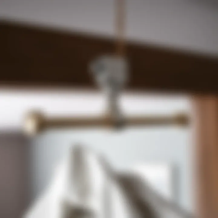 Efficient Hanging Rod Installation Installation of a hanging rod showcasing efficiency