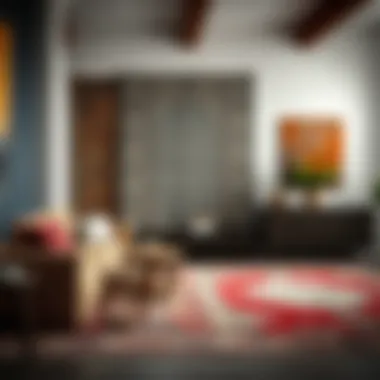 An aesthetic display of various rug styles and materials.