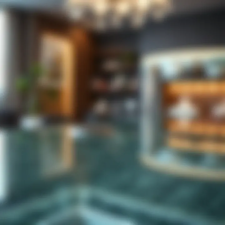 Close-up of the durability of tempered glass surface