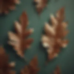 Elegant wall decoration using leaf motifs