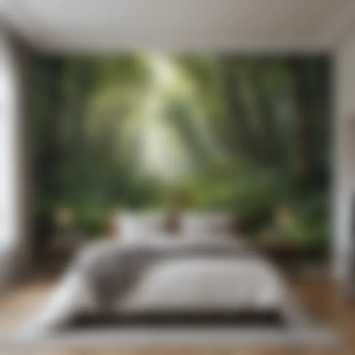 A tranquil forest scene bringing calmness to a bedroom