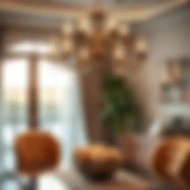 Elegant dining room chandelier creating a warm atmosphere