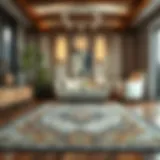 Elegant machine rug runner enhancing interior decor