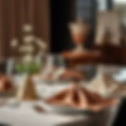 Elegant table setting with fabric napkins