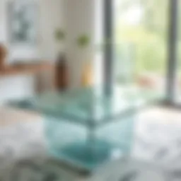Elegant tempered glass table showcasing modern design