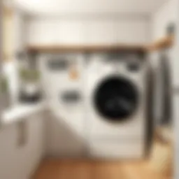 Elegant washing machine cover adds style to laundry room
