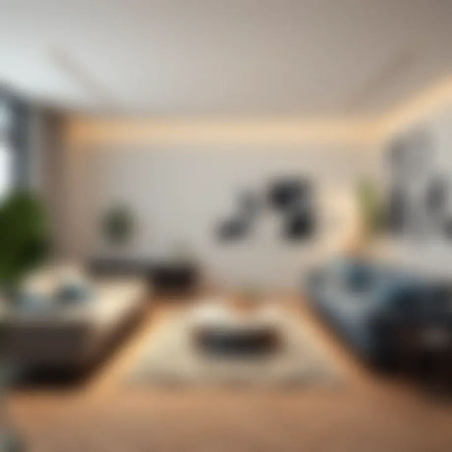 A contemporary living room with minimalist decor