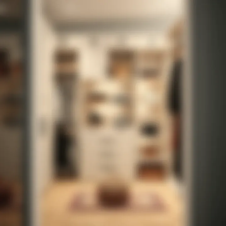 Creative storage solutions in a closet