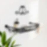 Elegant wrought iron bathroom shelf showcasing stylish design