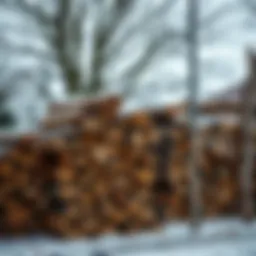 A stack of firewood ready for winter warming