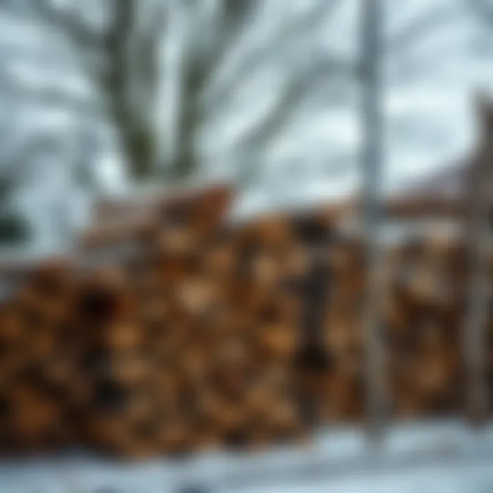 A stack of firewood ready for winter warming