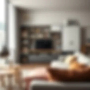 Functional storage solutions in a stylish living space
