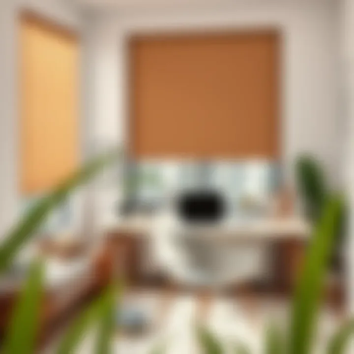 Cozy workspace with Galatasaray roller shades