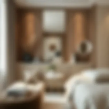 Functional decorative elements in a dressing room